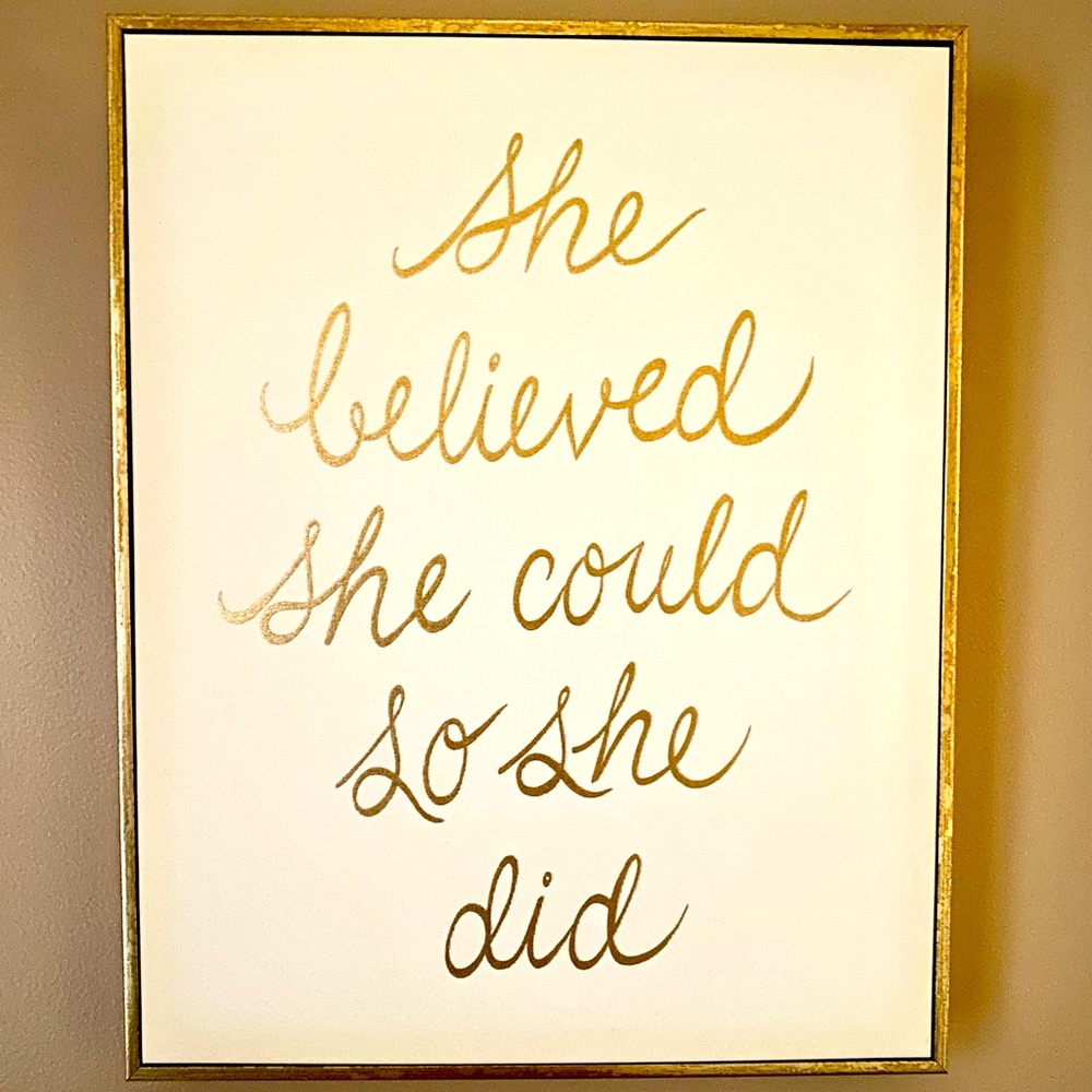 She believed she could do she did framed wall art